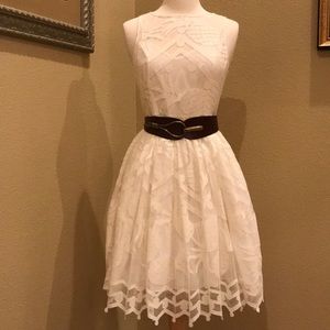 Off white lace pineapple spring dress